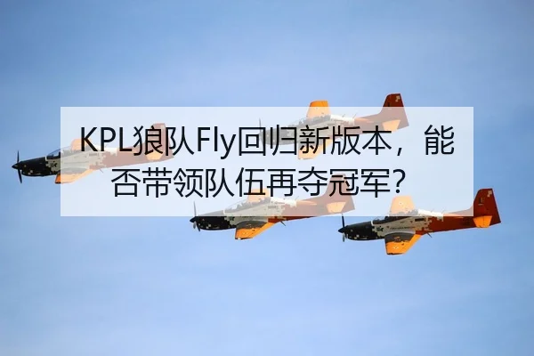 KPL狼队Fly回归新版本，能否带领队伍再夺冠军？